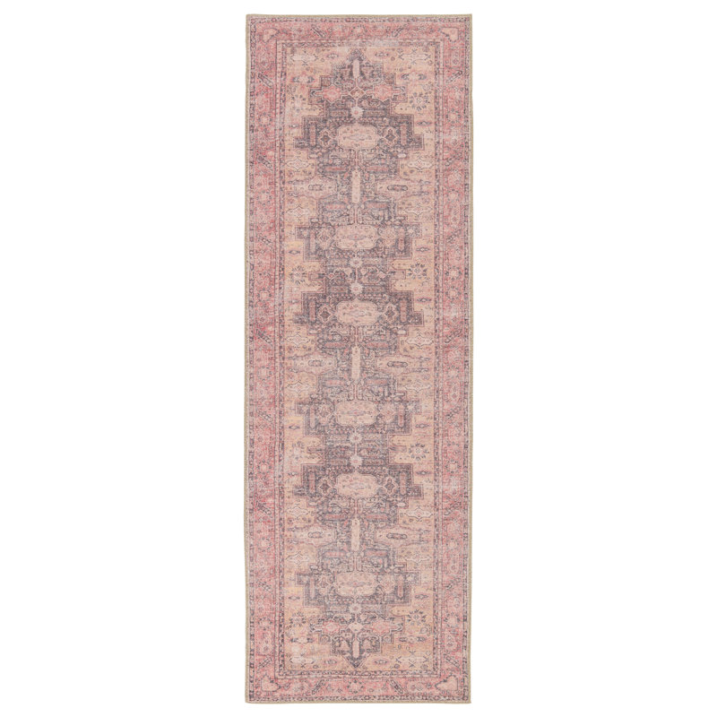 Bungalow Rose Machine Washable Carlita Oriental Pink Area Rug & Reviews Wayfair